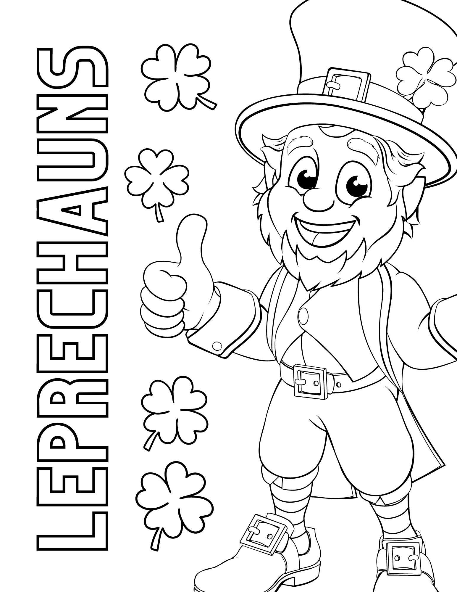 Leprechaun Coloring Pages Free Printable 17