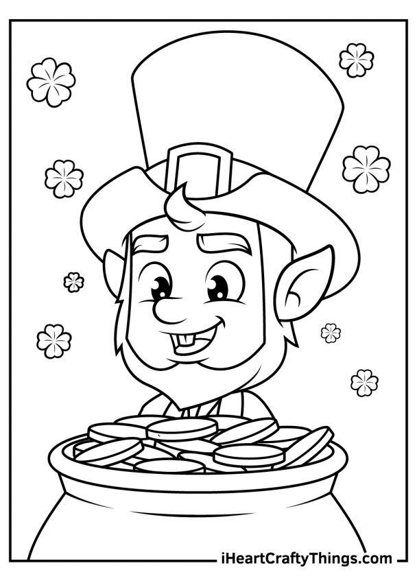 Leprechaun Coloring Pages Free Printable 2