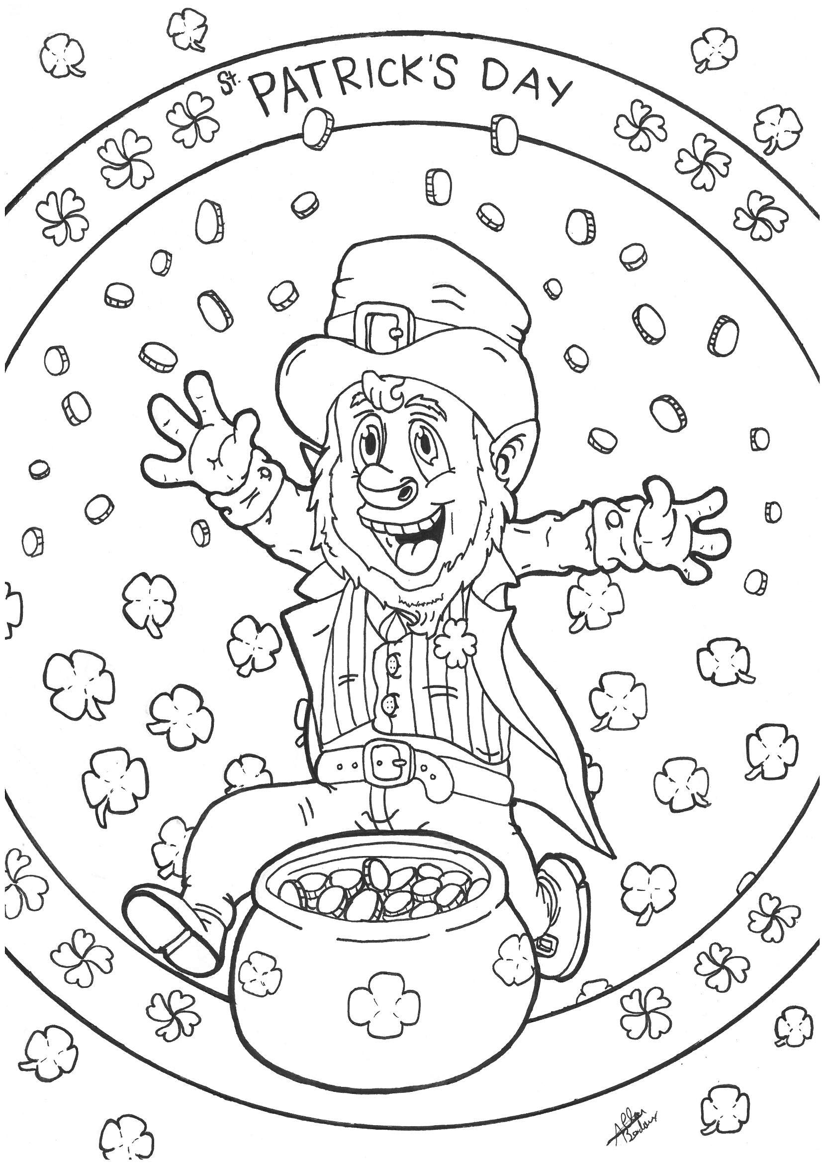 Leprechaun Coloring Pages Free Printable 36