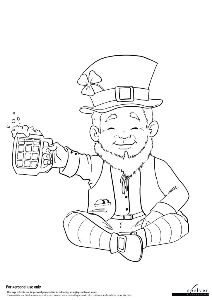 Leprechaun Coloring Pages Free Printable 57