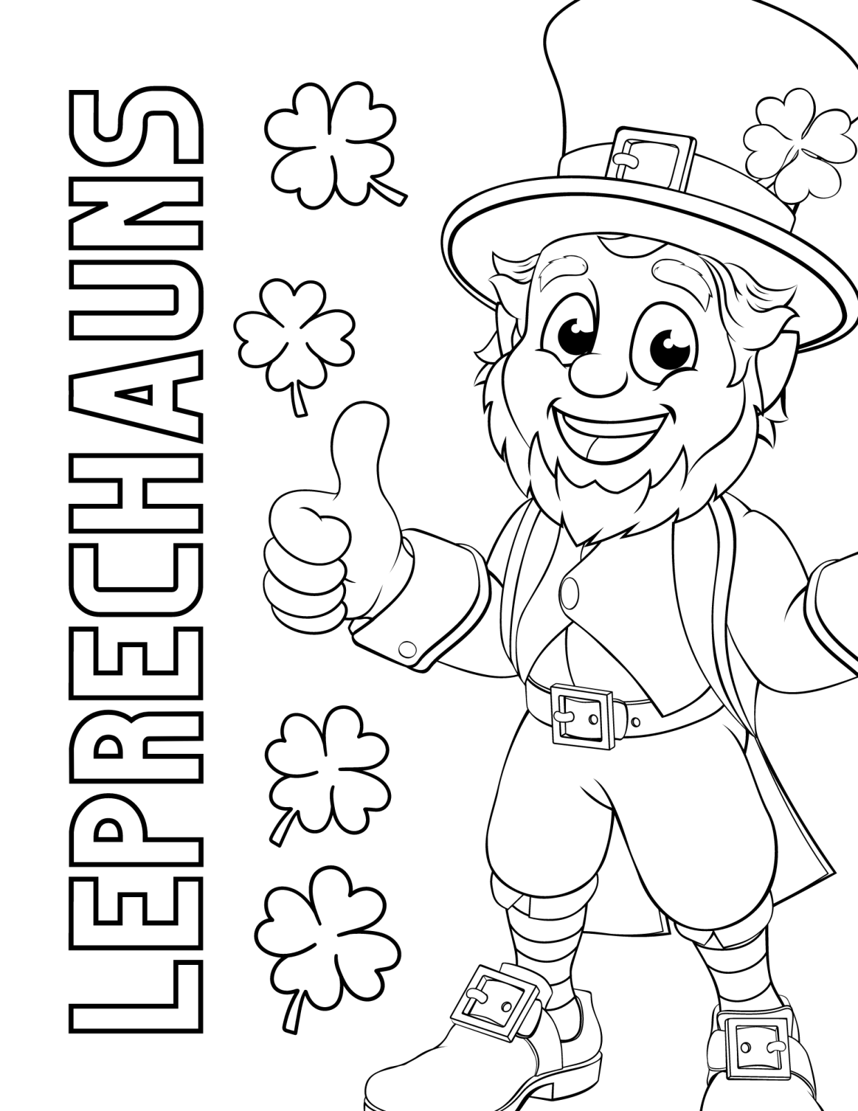 Leprechaun Coloring Pages Free Printable 80