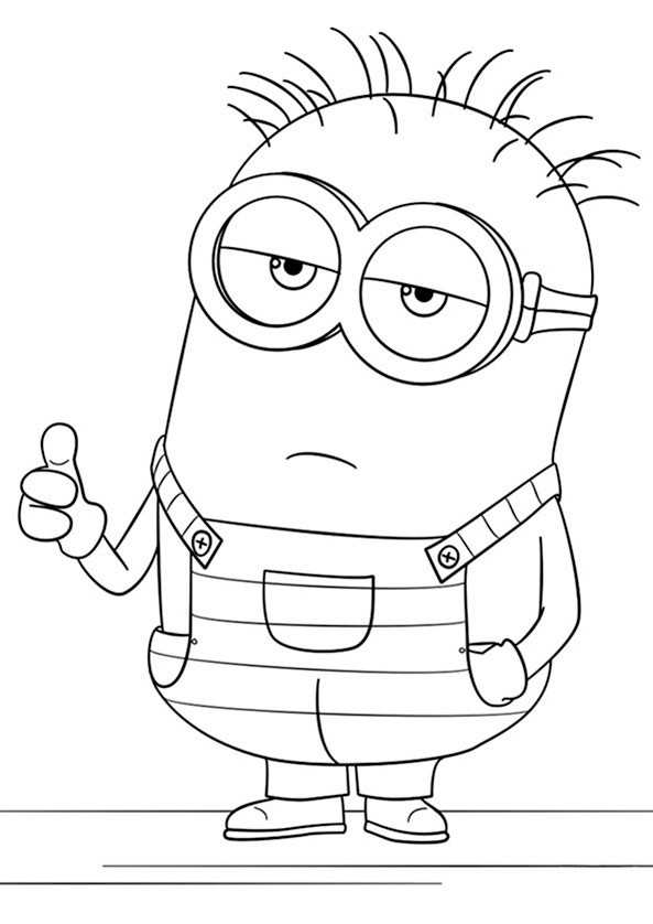 Minion Stuart Coloring Pages FREE Printable 10