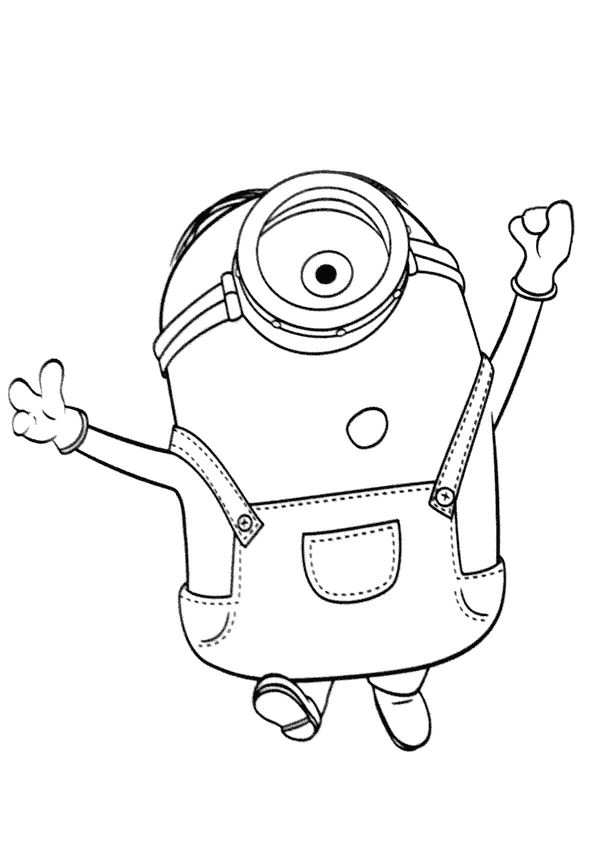 Minion Stuart Coloring Pages FREE Printable 103