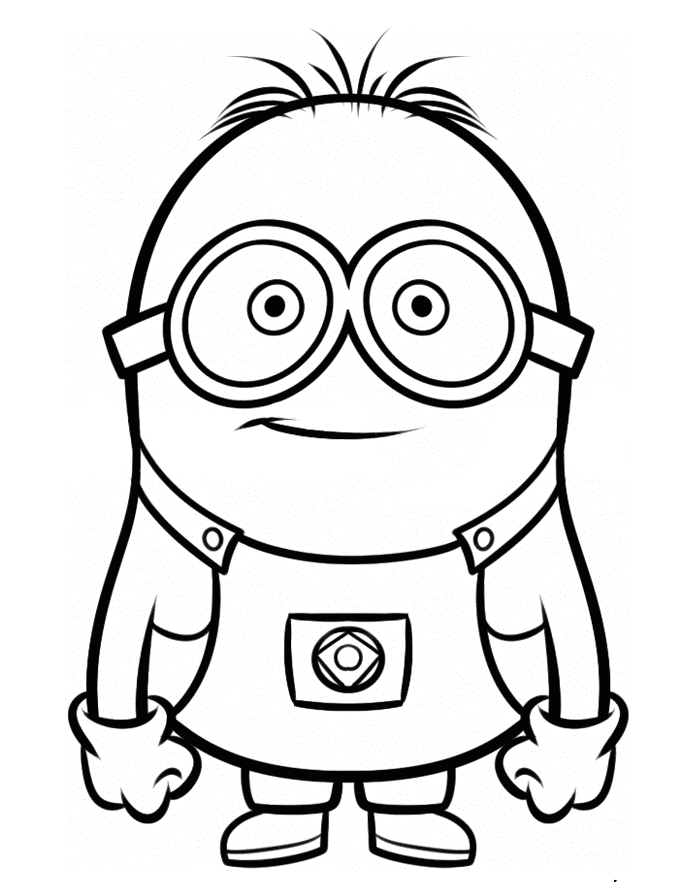 Minion Stuart Coloring Pages FREE Printable 104