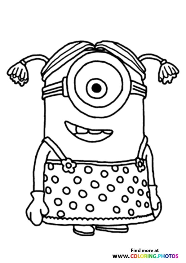 Minion Stuart Coloring Pages FREE Printable 105