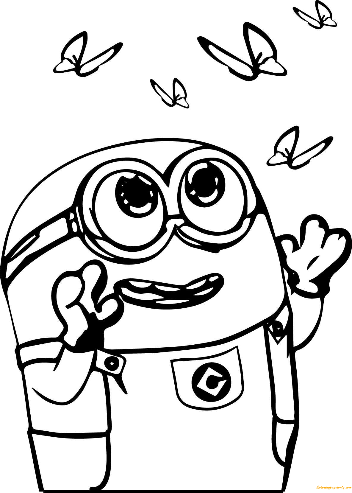 Minion Stuart Coloring Pages FREE Printable 106