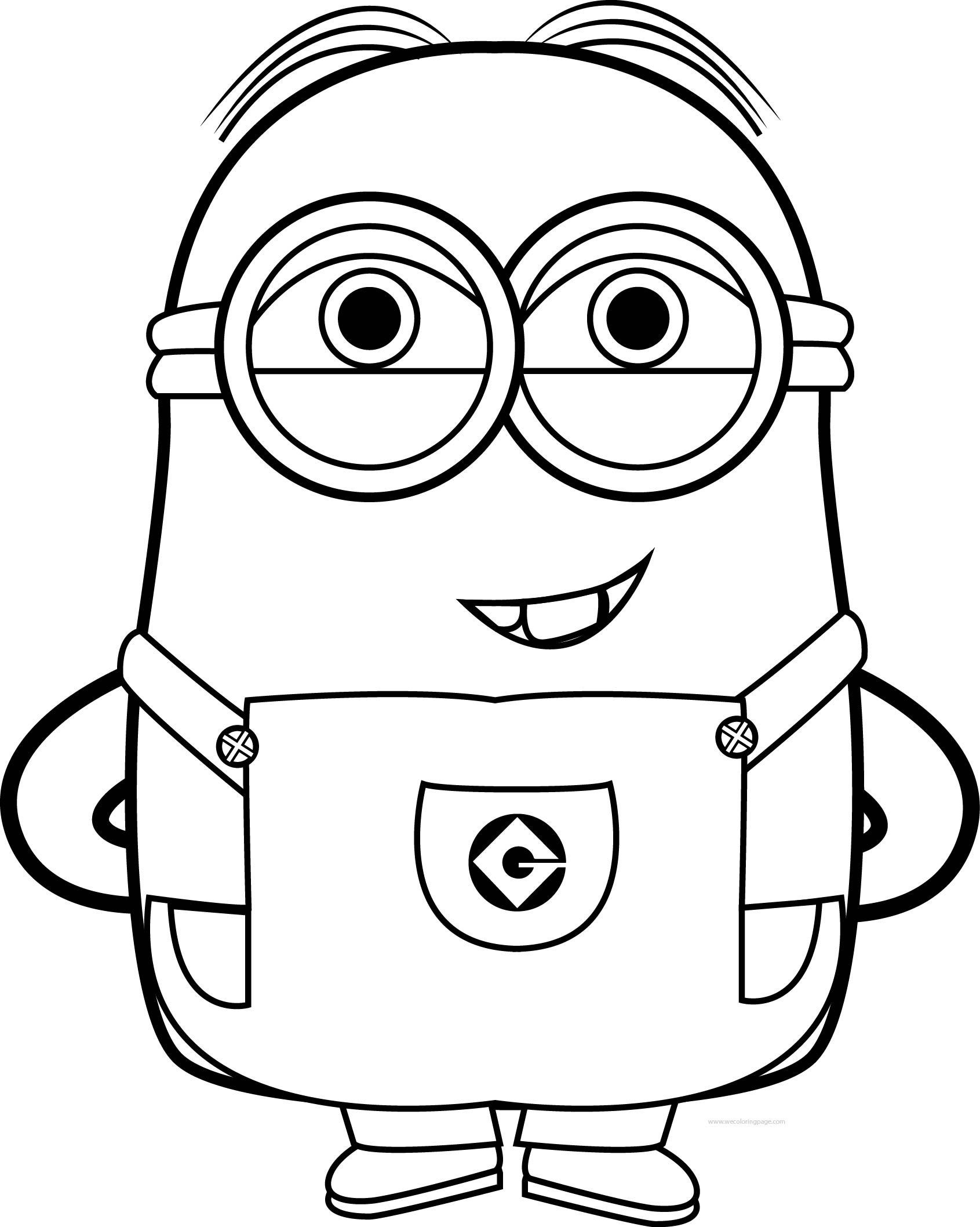 Minion Stuart Coloring Pages FREE Printable 107