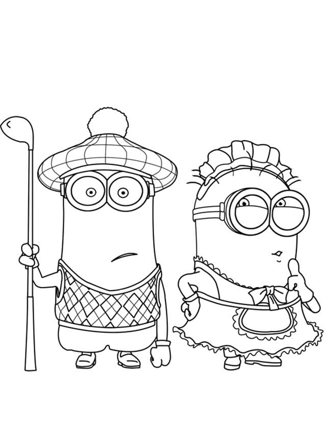 Minion Stuart Coloring Pages FREE Printable 109