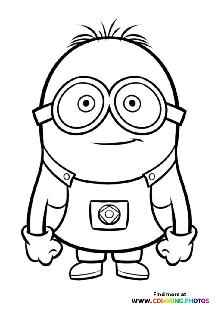 Minion Stuart Coloring Pages FREE Printable 11