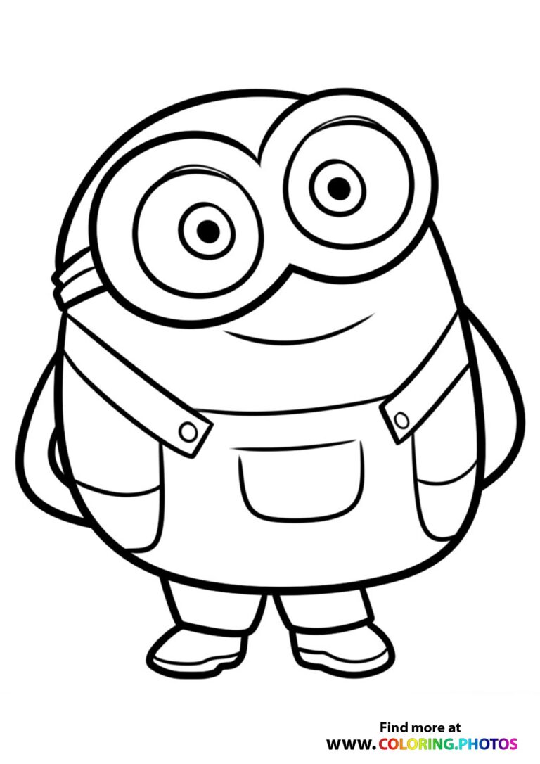 Minion Stuart Coloring Pages FREE Printable 111