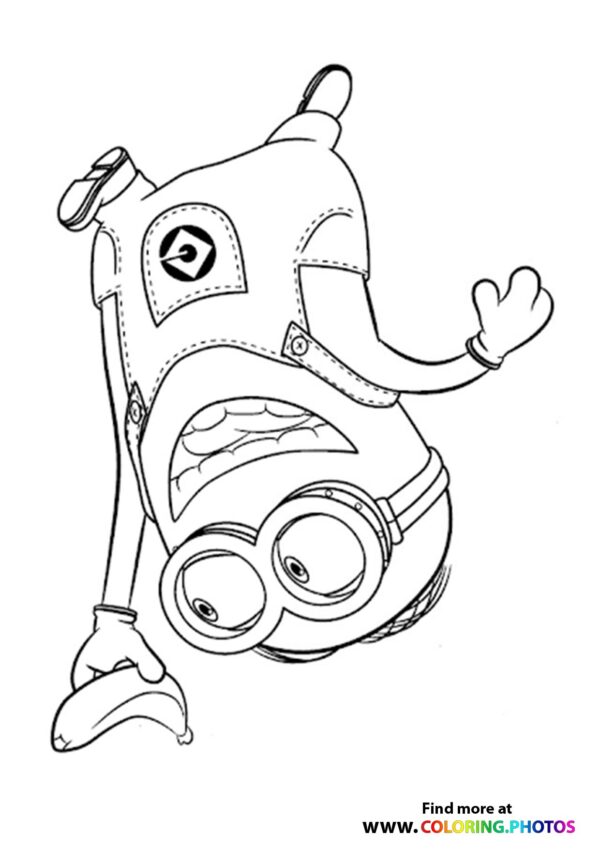 Minion Stuart Coloring Pages FREE Printable 12