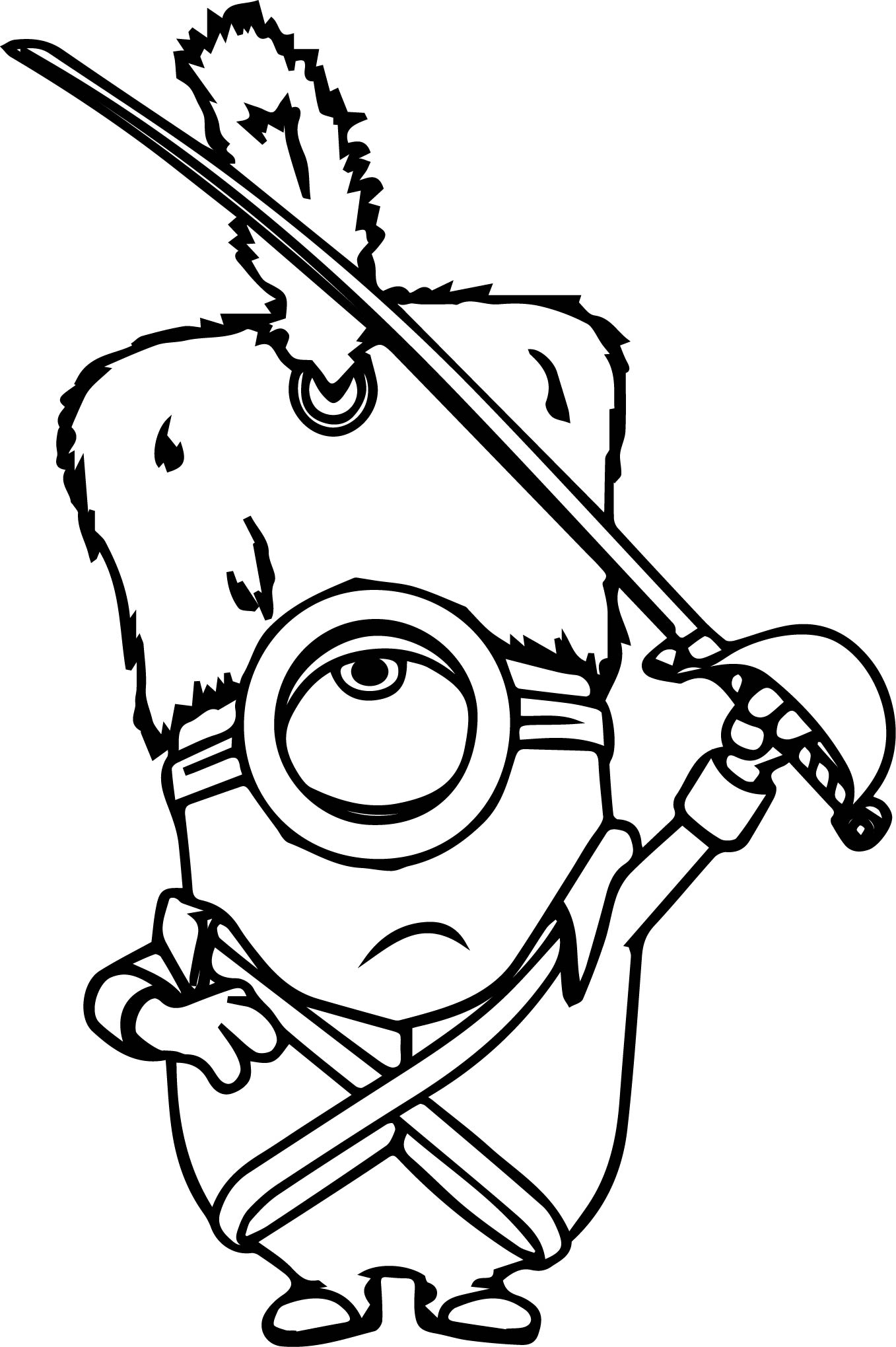 Minion Stuart Coloring Pages FREE Printable 16