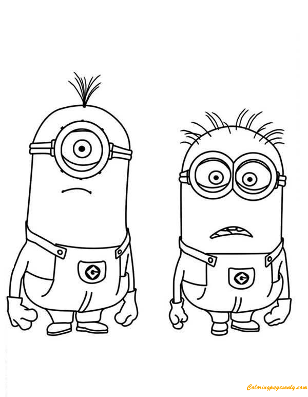 Minion Stuart Coloring Pages FREE Printable 25