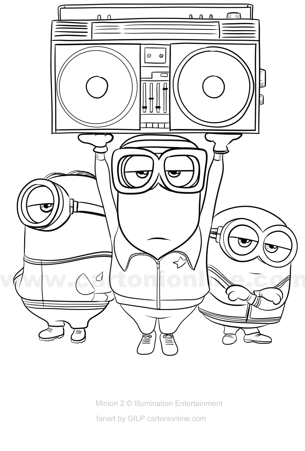 Minion Stuart Coloring Pages FREE Printable 29