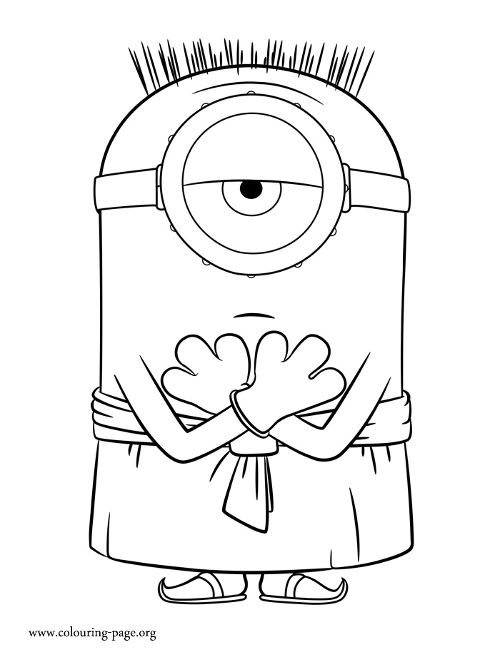 Minion Stuart Coloring Pages FREE Printable 32