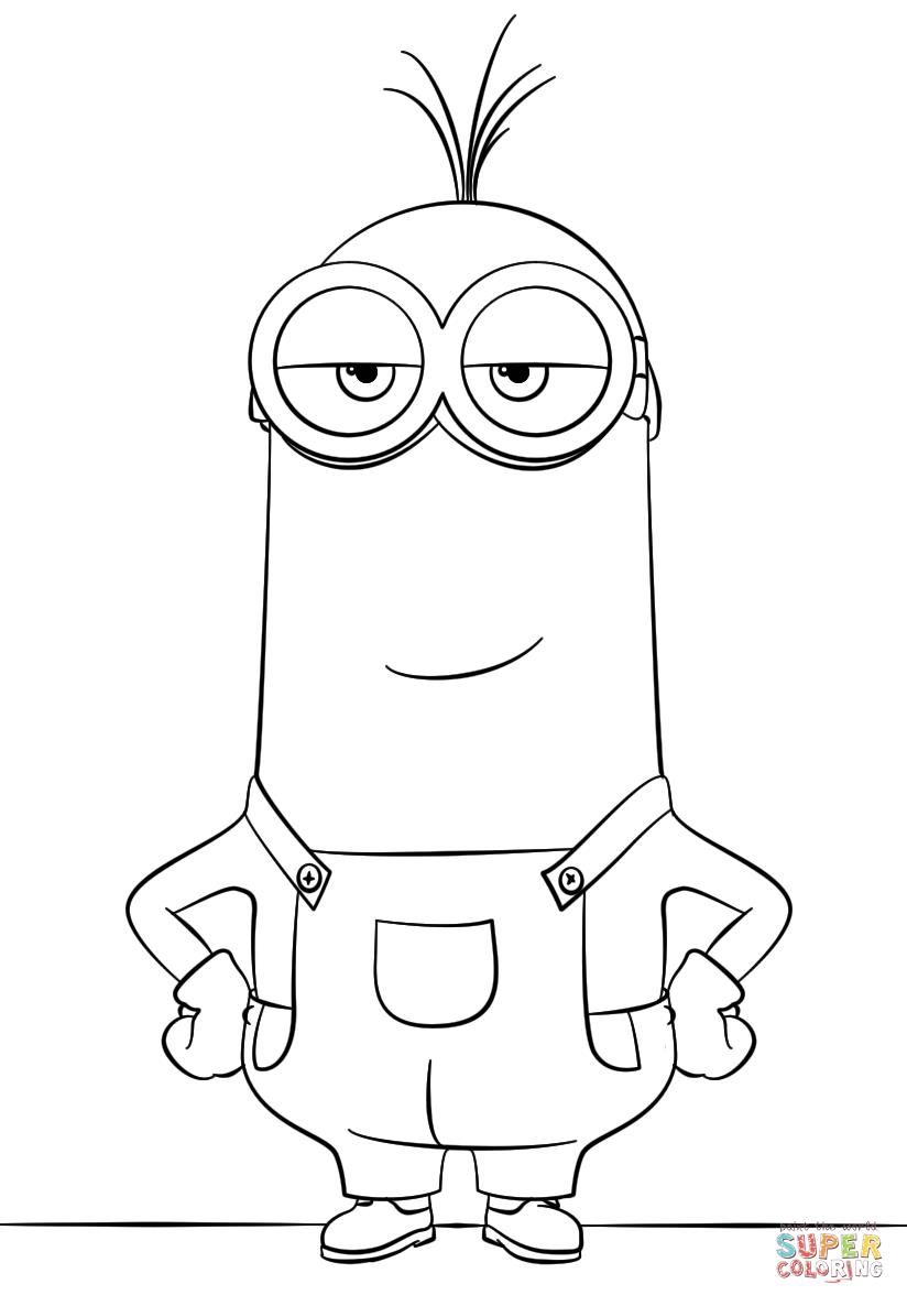 Minion Stuart Coloring Pages FREE Printable 35