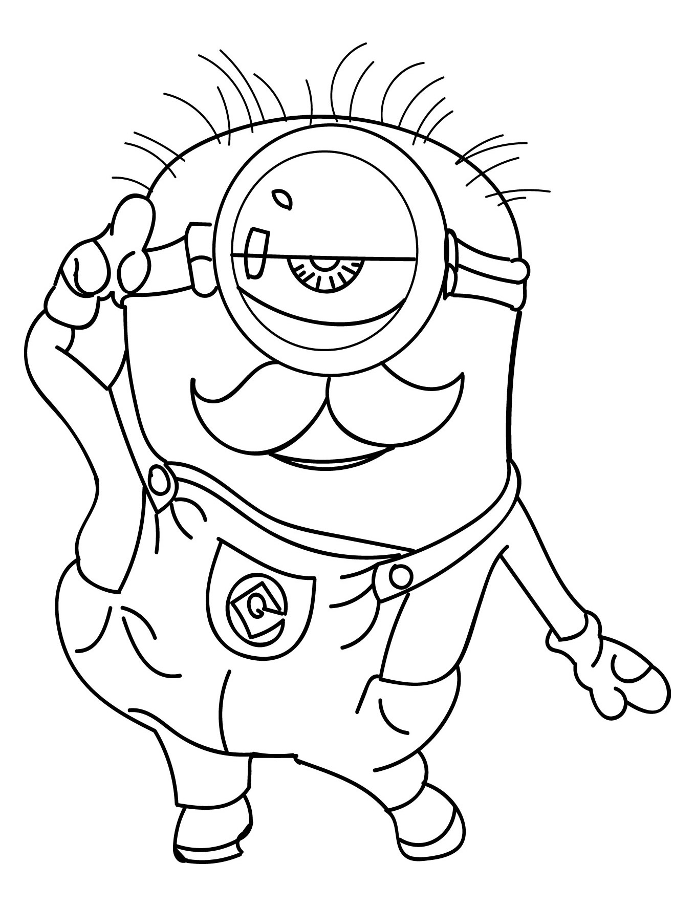 Minion Stuart Coloring Pages FREE Printable 40