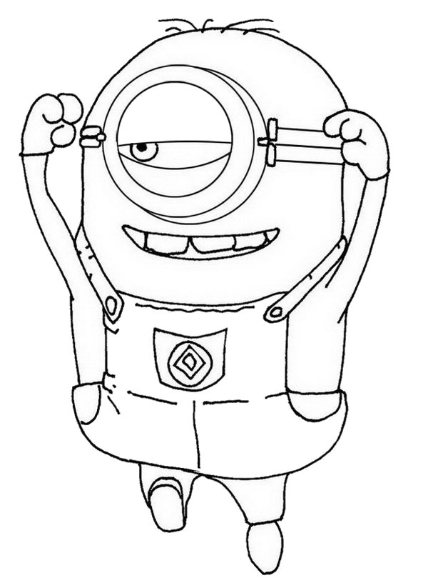 Minion Stuart Coloring Pages FREE Printable 43