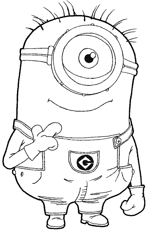 Minion Stuart Coloring Pages FREE Printable 5