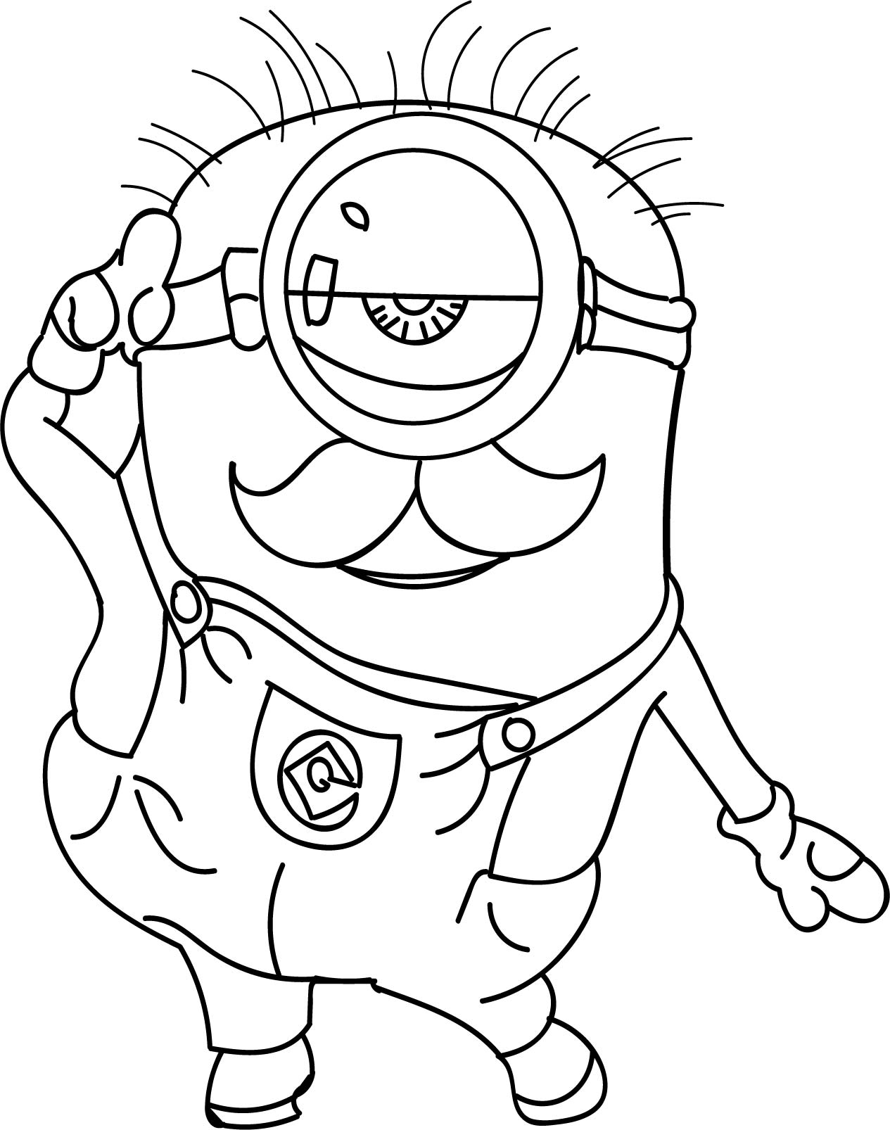 Minion Stuart Coloring Pages FREE Printable 52