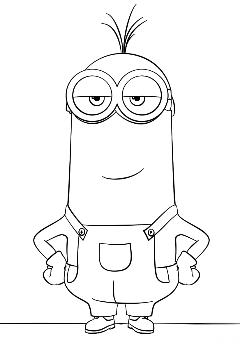 Minion Stuart Coloring Pages FREE Printable 56