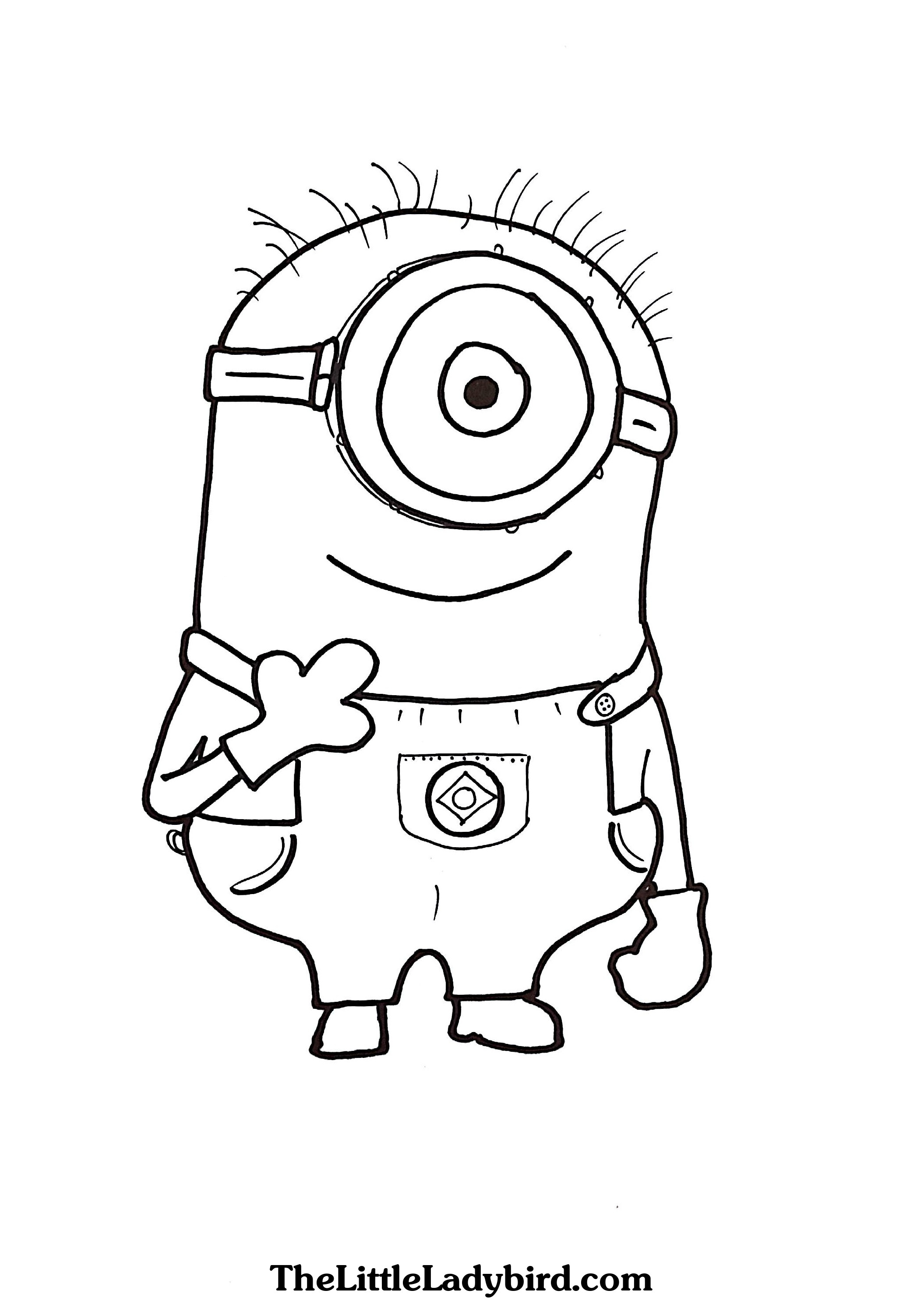 Minion Stuart Coloring Pages FREE Printable 58