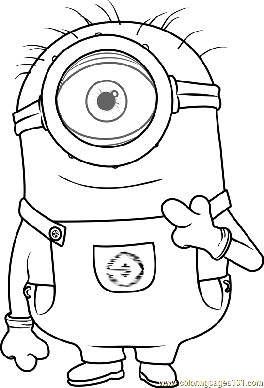 Minion Stuart Coloring Pages FREE Printable 60