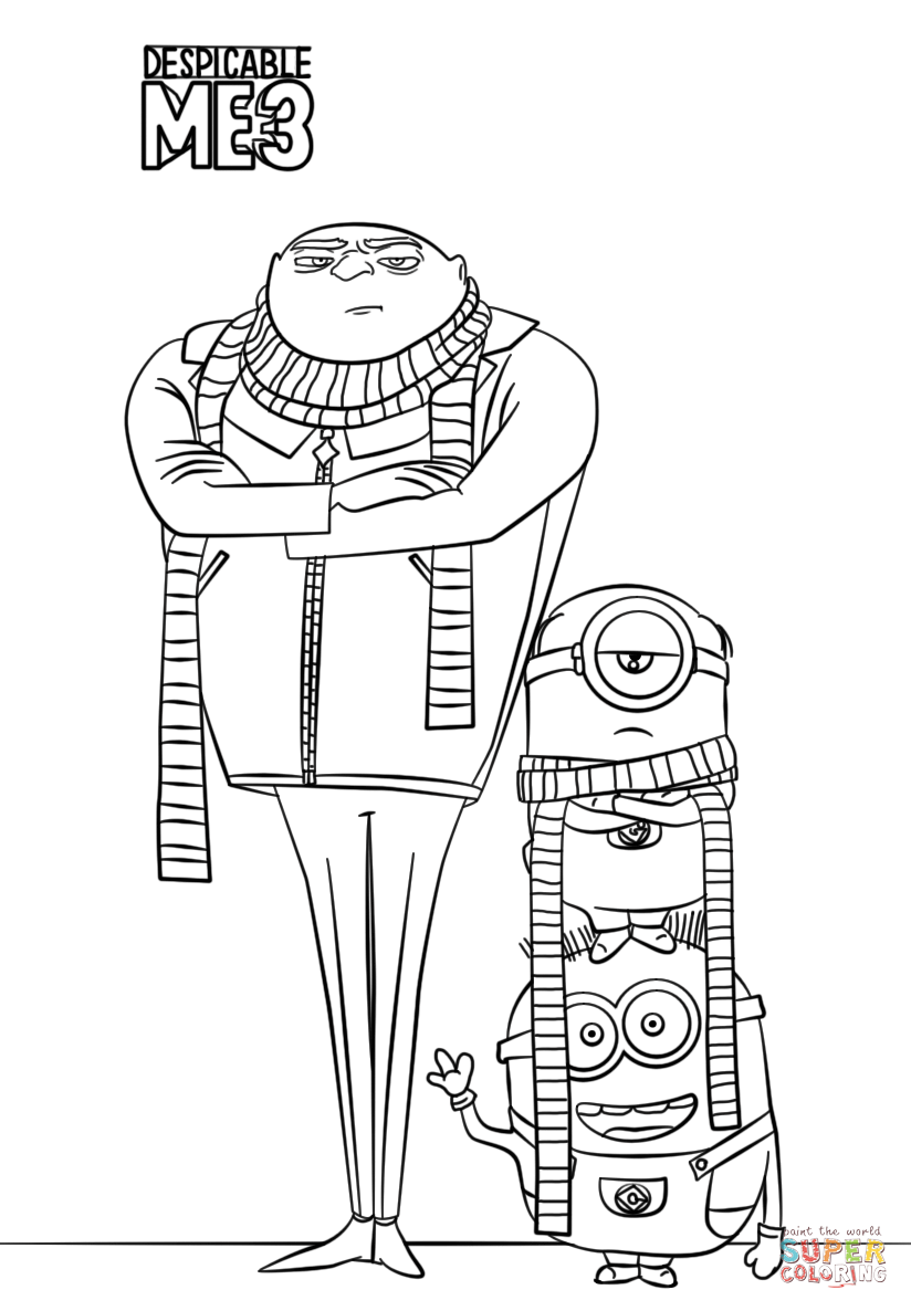 Minion Stuart Coloring Pages FREE Printable 63