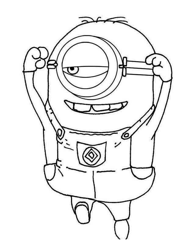 Minion Stuart Coloring Pages FREE Printable 65