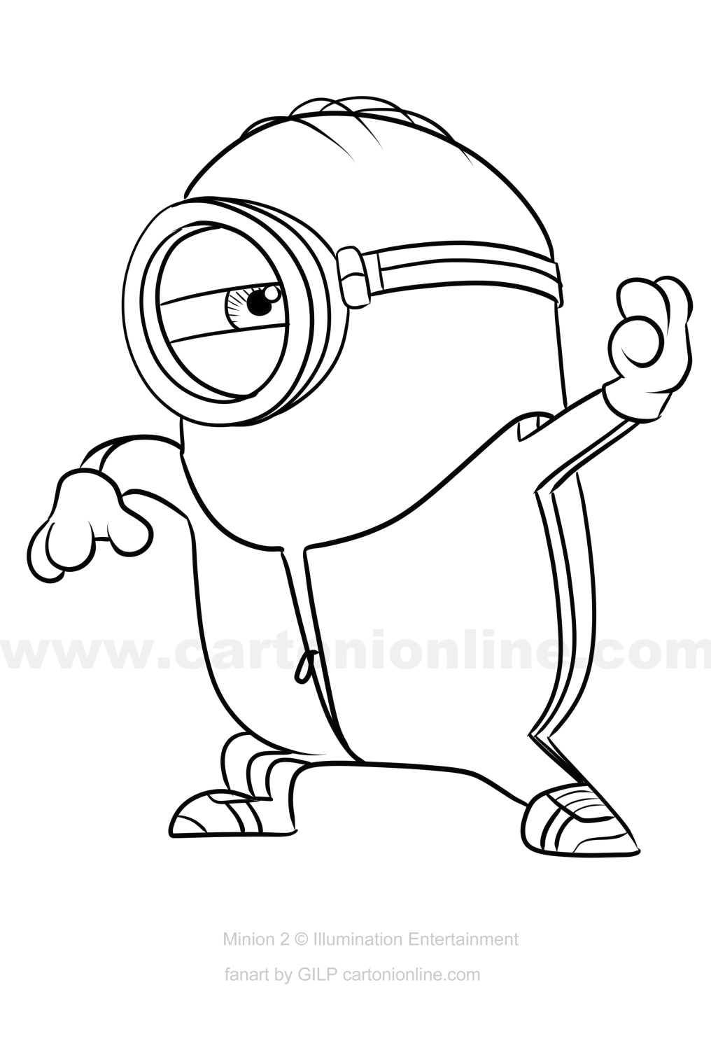 Minion Stuart Coloring Pages FREE Printable 67