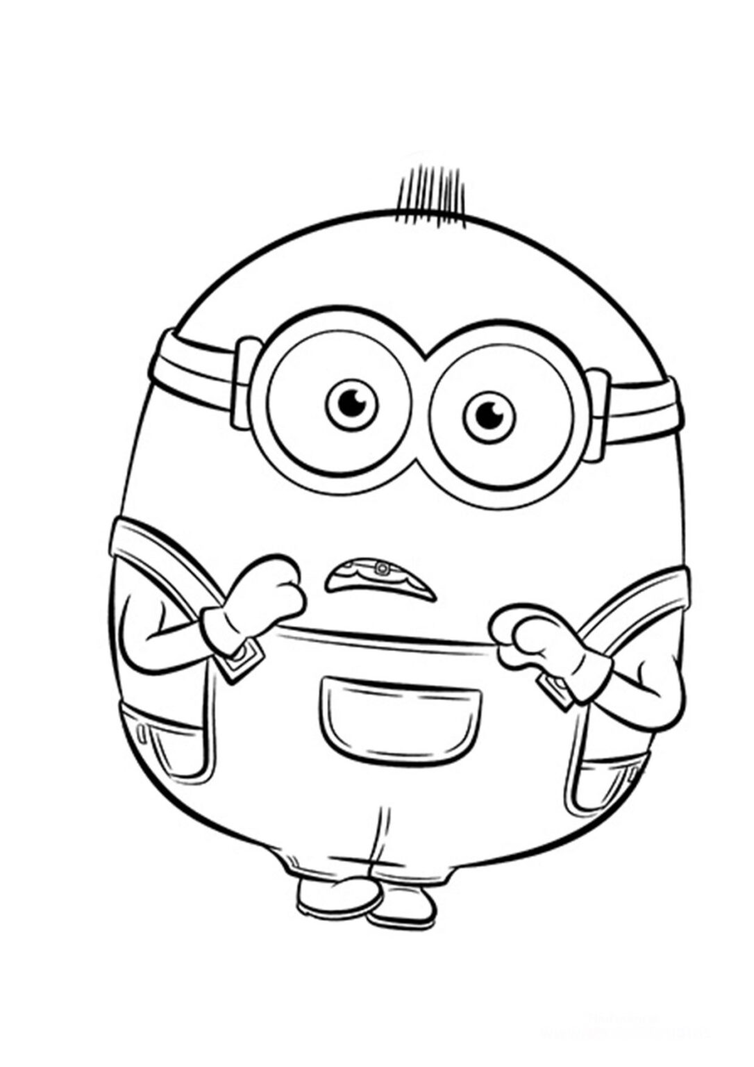 Minion Stuart Coloring Pages FREE Printable 68