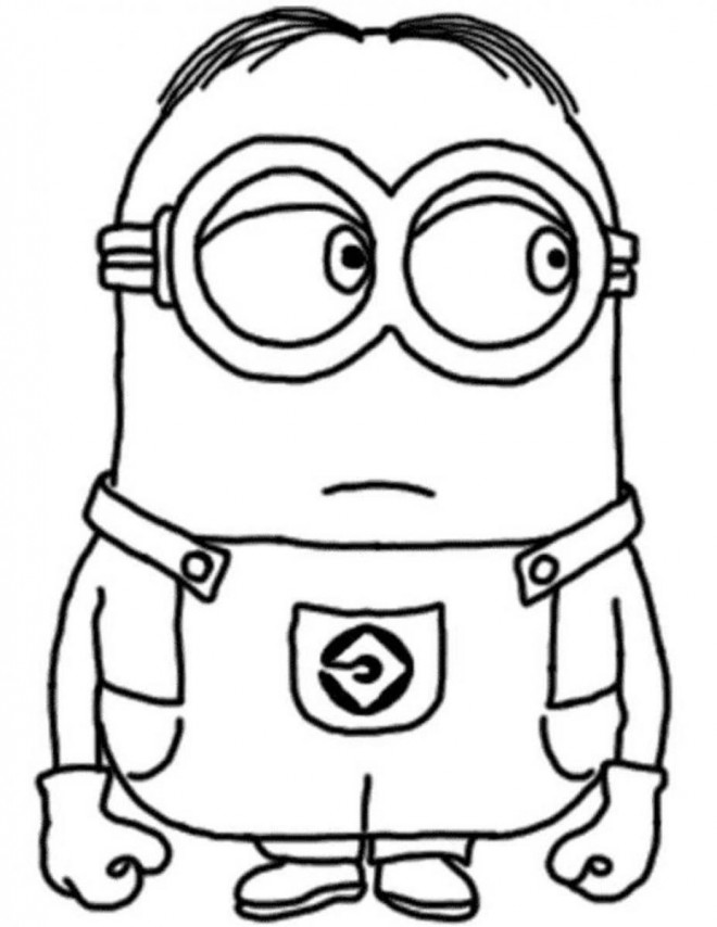 Minion Stuart Coloring Pages FREE Printable 72