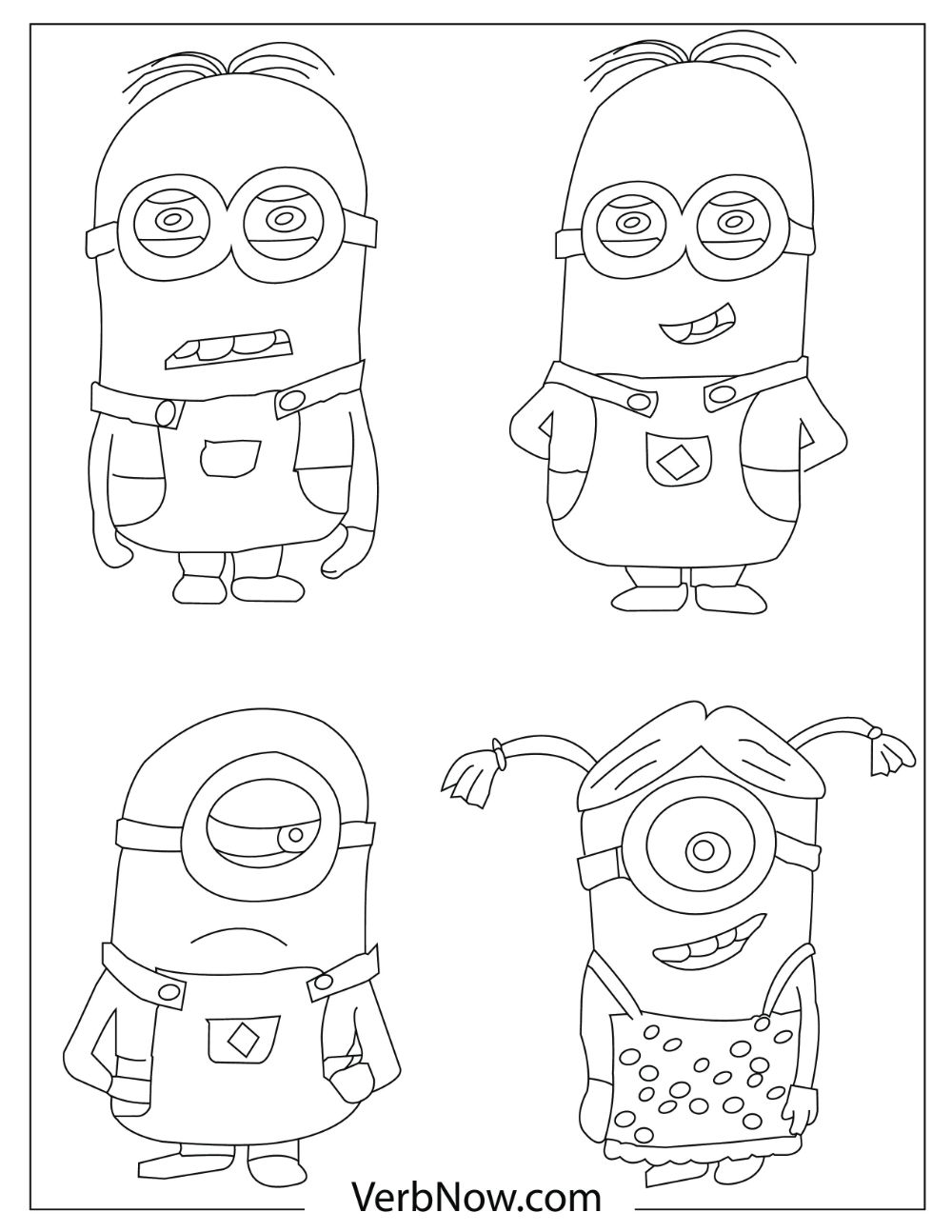 Minion Stuart Coloring Pages FREE Printable 75