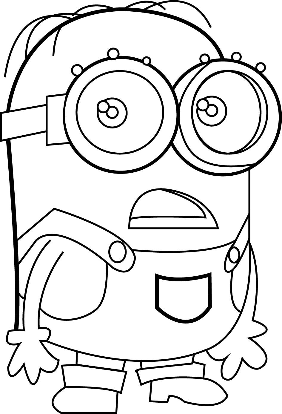 Minion Stuart Coloring Pages FREE Printable 77