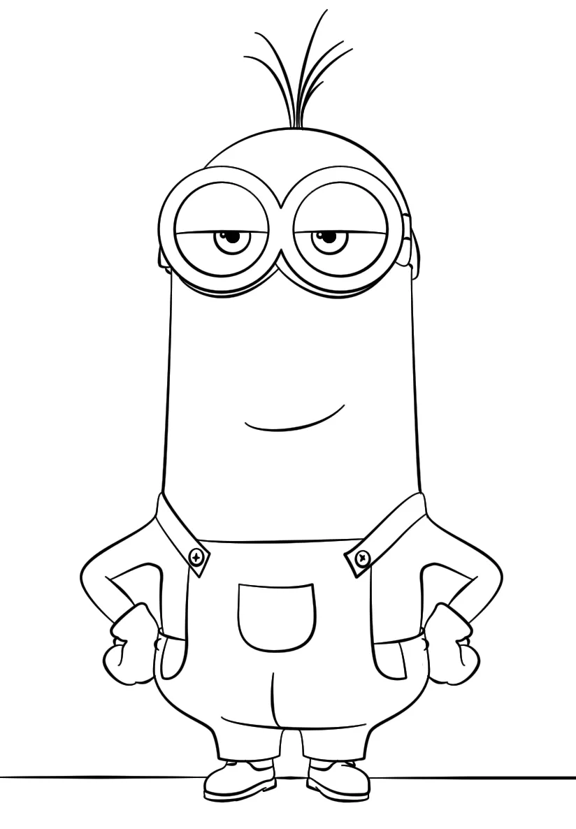 Minion Stuart Coloring Pages FREE Printable 78