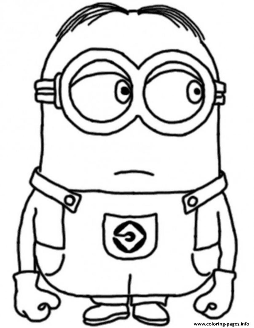 Minion Stuart Coloring Pages FREE Printable 8