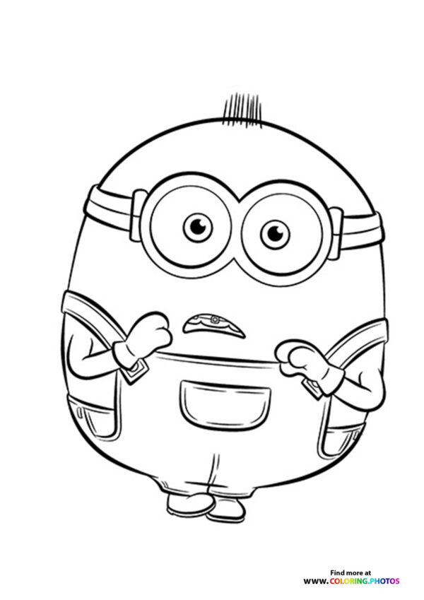 Minion Stuart Coloring Pages FREE Printable 80