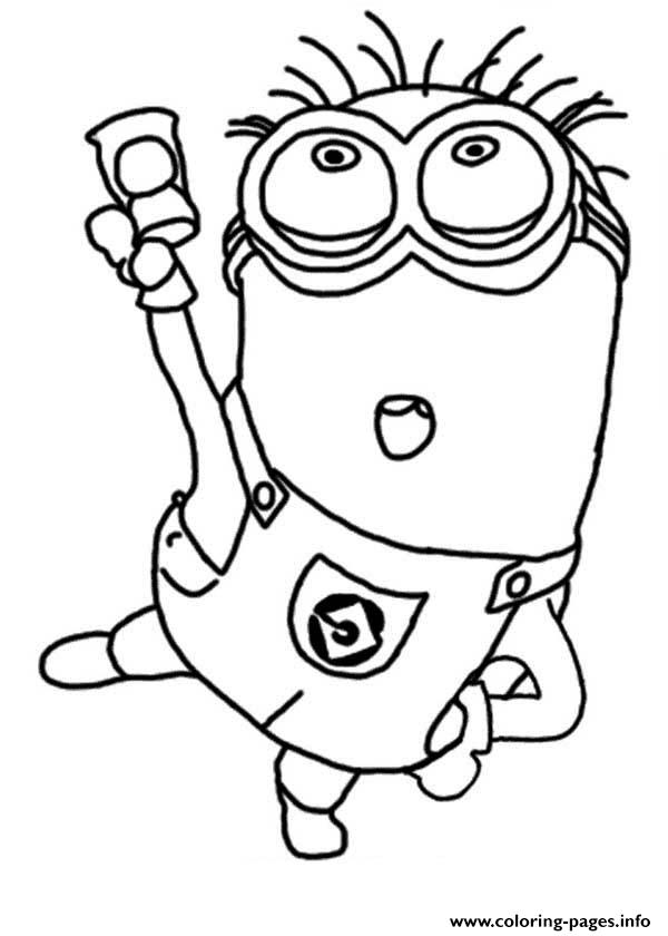 Minion Stuart Coloring Pages FREE Printable 90