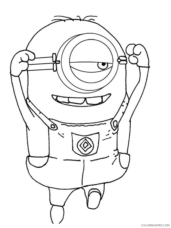 Minion Stuart Coloring Pages FREE Printable 97