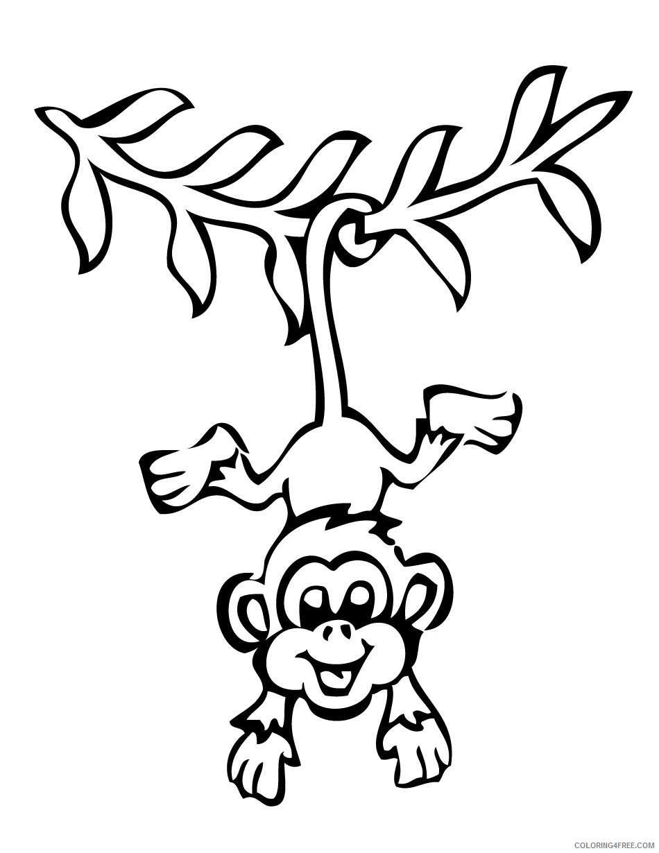 Monkey Coloring Pages Free Printable 102