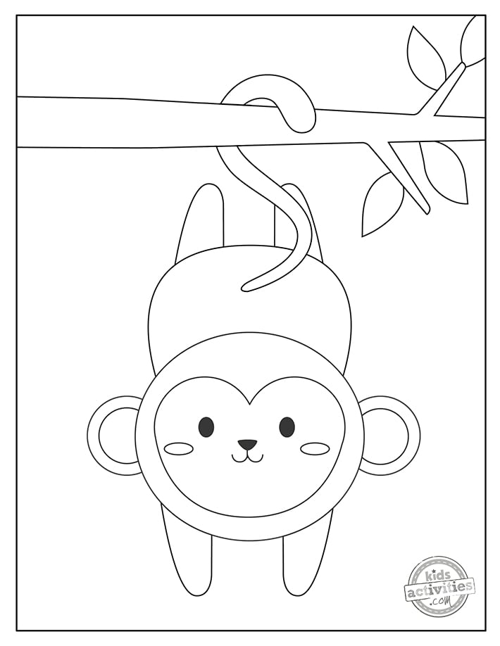 Monkey Coloring Pages Free Printable 105