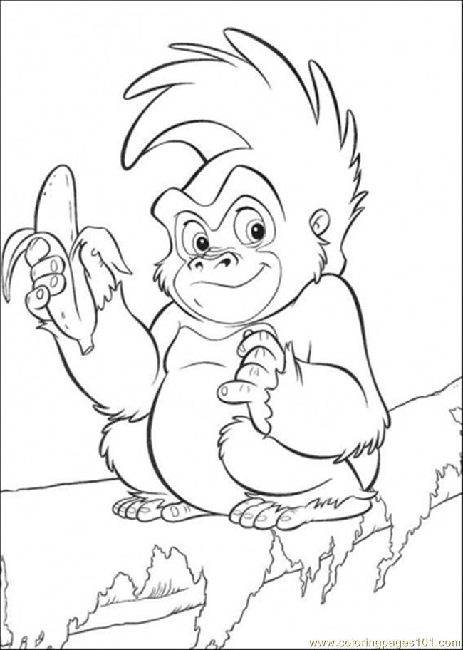 Monkey Coloring Pages Free Printable 12