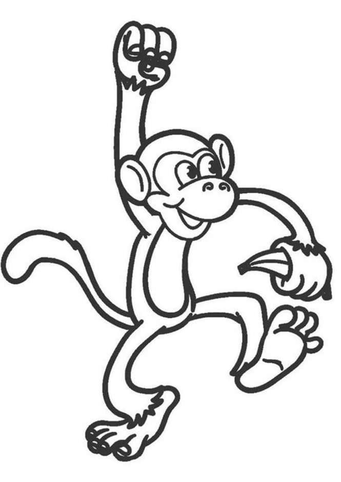 Monkey Coloring Pages Free Printable 18