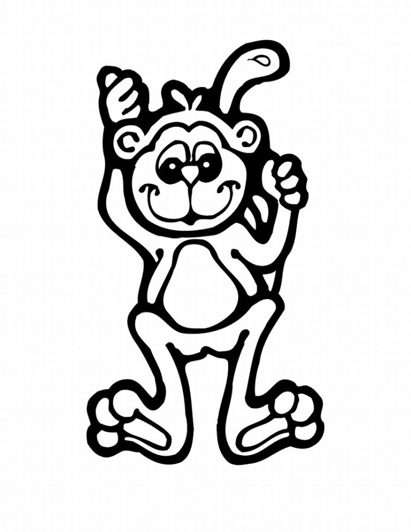 Monkey Coloring Pages Free Printable 20