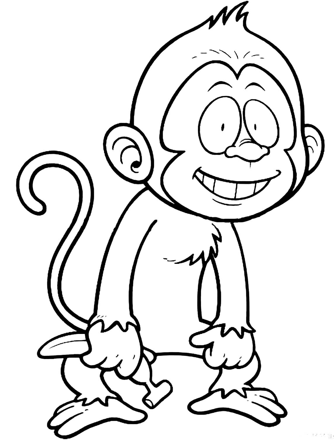 Monkey Coloring Pages Free Printable 22