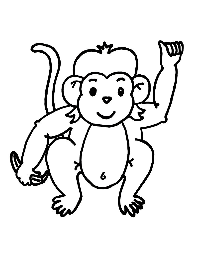 Monkey Coloring Pages Free Printable 29