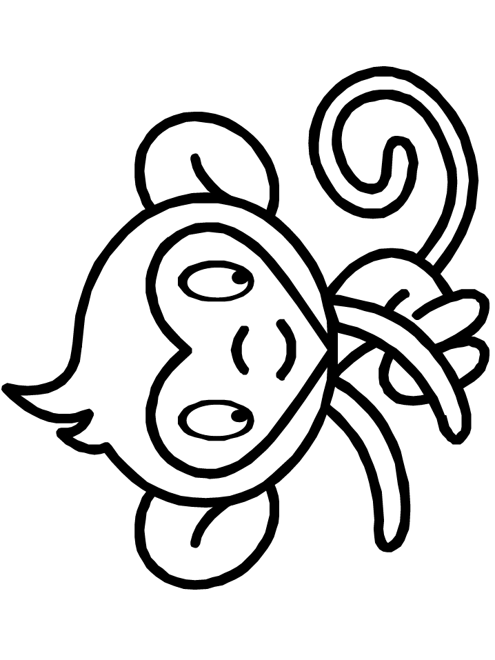 Monkey Coloring Pages Free Printable 30