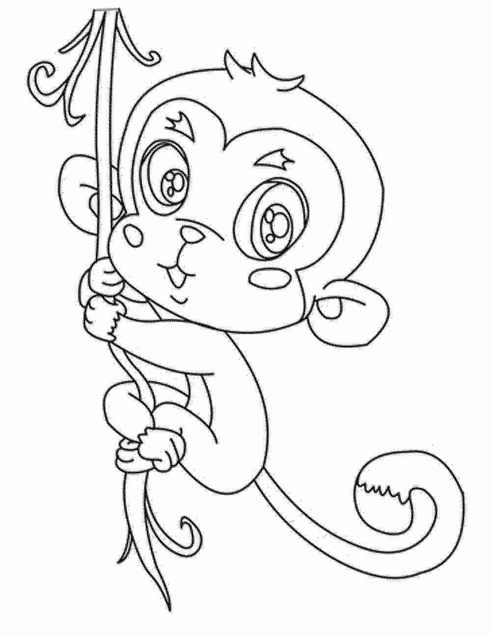 Monkey Coloring Pages Free Printable 34