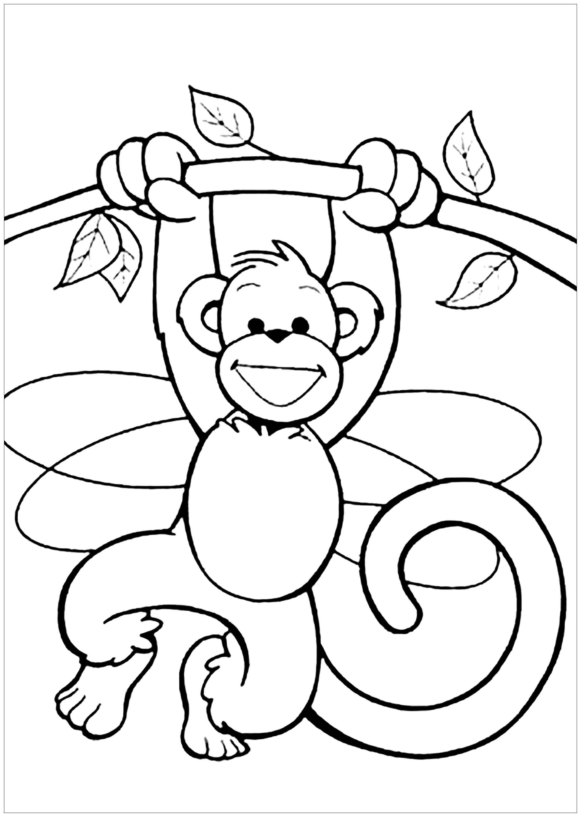 Monkey Coloring Pages Free Printable 41