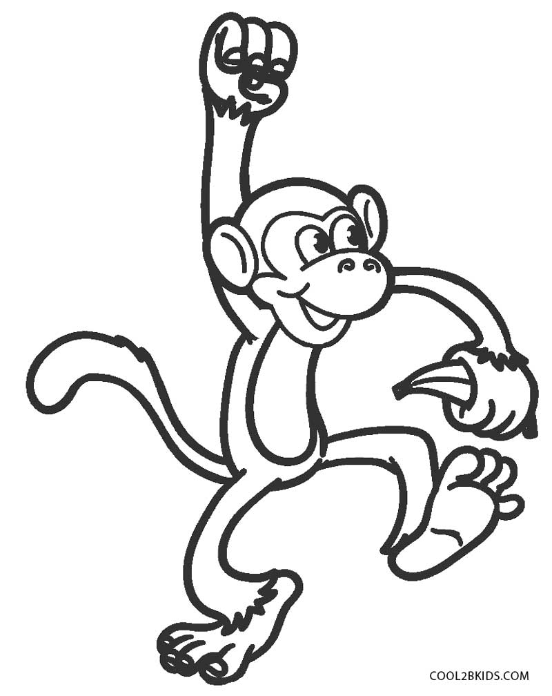 Monkey Coloring Pages Free Printable 42